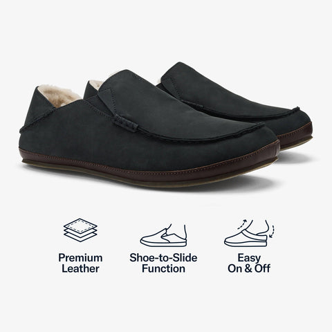 Moloā Slipper  -  Black / Dk Java